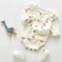 Stickad tröja och bodysuit för flickor L1168 5