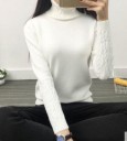 Stickad turtleneck dam J2858 3