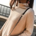Stickad turtleneck för damer G233 5