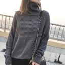Stickad turtleneck för damer G233 3