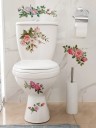 Sticker met verschillende bloemenpatronen voor de badkamer 39,3x50 cm PVC waterdichte decoraties voor de badkamer eenvoudige applicatie en origineel 3