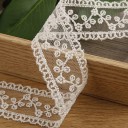 Stickerei Spitzenband 3,5 cm x 182 cm Dekoratives Spitzenband Polyester Spitzenstickerei für Hochzeitsdekoration Basteln und Verzieren 9