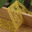 Stickerei Spitzenband 3,5 cm x 182 cm Dekoratives Spitzenband Polyester Spitzenstickerei für Hochzeitsdekoration Basteln und Verzieren 7