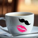 Stickers 10x Moustache and 10x Lips 3