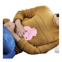 Sticlă de apă cu căpșuni 11 x 16 cm Sac călduros din pluș cu inserție din cauciuc Termofor drăguț pentru terapie termică relaxantă 2