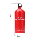 Sticlă pentru combustibil pentru aragaz 1,5 l 10 x 10 x 27 cm Aluminiu + plastic Sticlă roșie pentru combustibil pentru aragazuri de camping Recipient pentru combustibil 2
