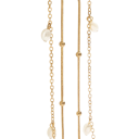 Stijlvolle tweelaagse buikketting rond de taille 70 + 25 cm Dames sexy lichaamsjuweel Festivalaccessoire in gouden tint 4