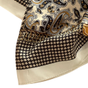 Stijlvolle zijden sjaal 70 x 70 cm Vierkante luxe sjaal voor hals en hoofd Paisley kasjmier oosters patroon Elegante damesmode 2