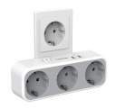 Stikdåse 2x USB, 3x stikkontakt 2