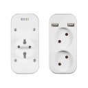Stikkontaktsplitter med 2x USB-porte K1117 2