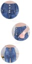 Stilfulde damejeans med snøring J1162 4