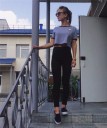 Stilfulde højtaljede jeans til kvinder J1773 7
