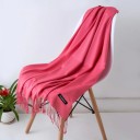 Stilfuldt unisex cashmere tørklæde - 7 nuancer af pink 5