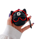 Stiligt fodral för AirPods Pro Mjuk silikonfodral med hip hop 3D bulldog Stöttålig mot stötar, fall och damm med åtkomst till porten 5