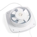 Stille ventilator 220V Stærk udsugningsventilator ABS plast Korrosionsbestandig ramme og blad 200x200x150 mm Vindue Væg Badeværelse Toilet Køkken EU stik 2