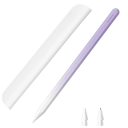 Stilo tactil pentru iPad Touch Stylus cu încărcare fără fir Stilo tactil magnetic cu două vârfuri de înlocuire și indicator LED al bateriei carcasei Compatibil cu Apple 4