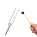 Stimmgabel 528Hz aus Aluminium Klangtherapie Meditationswerkzeug zur Heilung mit Schlägel Samtbeutel und Reinigungstuch 3