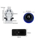 Stimulateur électrosexuel pour le gland du pénis avec télécommande et écran 7,45 x 5 cm lubrifiant conducteur nécessaire emballage discret 4