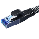 Stíněný síťový kabel CAT 8 40Gbps 30 m SFTP RJ45 2000MHz černý kabel pro PC modem router herní zařízení 3