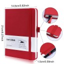 Stippennotitieboek 21 x 14,5 cm Stippendagboek met harde kaft 160 pagina&#39;s Geschikt voor planning, journaling en creatief schrijven Elastische band en penhouder 5