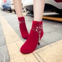 Stivaletti da donna con tacco e strass 5