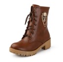 Stivaletti da donna con teschio J1713 16