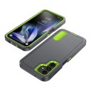 Stødabsorberende cover med stativ til Samsung Galaxy A26 Forhøjet kant omkring kameraet 2,5 mm og skærmen 1 mm Riller på siderne Til video 8