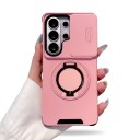 Stødabsorberende pansret etui til Samsung Galaxy S26 Ultra Med vipbar rund stander Skydelåg til kamera Polykarbonat og TPU 5