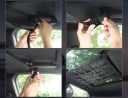 Stoffnetz für das Auto 70x50 cm schwarze Aufbewahrungstasche für die Decke Gepäckorganizer mit Schnallen für den Innenraum des Fahrzeugs 5