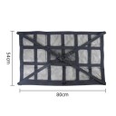 Stoffnetz für das Auto 80x54 cm schwarze Aufbewahrungstasche für die Decke Kofferraumorganizer mit Riemen für das Interieur des Fahrzeugs 2