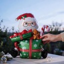 Stojaci nafukovací balónek Santa Claus s dárkami Perníček a cukrová hůl 148,5 x 94 cm Červený biely a zelený Vianočná dekorácia na párty 5