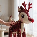 Stojaci nafukovací balónek Sobík zo 2 dielov Telo a nohy zapadajúce do seba Sestavený 127 cm Vínový a biely Vianočná dekorácia do domu 4