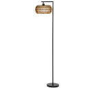 Stojacia lampa homcom so tienidlom z prírodného povrazu 170 cm s nastaviteľnou teplotou svetla diaľkovým ovládačom aj nožným vypínačom 1