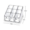 Stojan na pędzle przezroczysty organizer 9 × 9 × 6,3 cm akrylowy uchwyt na pędzle do makijażu i narzędzia kosmetyczne 2