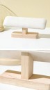 Stojan per bracciali e orologi T-bar 19,5 × 8,5 × 5 cm supporto in legno con cuscinetto in velluto per esposizione di bracciali e orologi 8