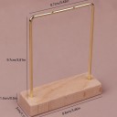 Stojan per collane con base in legno 11 × 9 cm supporto da tavolo per gioielli struttura a telaio per esposizione di collane 3