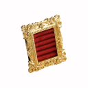 Stojánek na prstýnky s rámečkem 8,5×10 cm pryskyřice a samet držák se 6 polštářky ve zlaté barvě rámu s opěrkou na vystavení 3