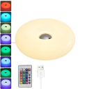 Stolní lampa ve tvaru donutu 30 x 11 cm, RGB 16 barev, ovladač, nabíjení přes kabel, noční světlo, dekorace do obýváku a ložnice 1