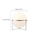 Stolní lampa ve tvaru koule, 40 x 41 cm, 3 barvy světla, kovový stojan, bílá, designové osvětlení s nastavitelnou barvou světla 2