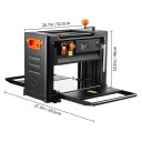 Stolný hoblík na drevo 3 nože dvourýchlostný 2000 W 15 A max. hrúbka 15 cm presný hoblík pre dielňu a opracovanie dreva 3