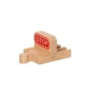 Stopka de lemn pentru șine 7,2 x 4 x 3,7 cm Partea de închidere finală a traseului Închidere sigură și solidă pentru calea ferată din lemn cu capăt masiv al șinelor 1