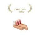 Stopka in legno per binari 5,5 x 4 x 1,2 cm Pezzo di chiusura per il tracciato Chiusura sicura della ferrovia in legno con estremità solida dei binari 2