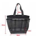 Stor strandväska i nät 20 cm höjd Förvaringsutrymme 18 x 14 cm Praktisk strandväska Handduk Badkläder Leksaker Sommarshopping 6