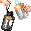 Stor vandflaske 2,5 l sportsvæskeflaske fitnessflaske med håndtag og lækagesikkert låg holdbar plastflaske til rejser og fitnesscenter 2