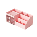 Storage Box for Office Supplies with Compartments and Drawers 28.5x17x12 cm Plastic Desk Organiser for Writing Utensils and Small Items 2
