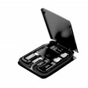 Storage Box with 5 W Wireless Charger Three Adapters Lightning Micro USB and USB-A USB-C Cable 29 cm SIM Ejector Dimensions 8.9 x 5.8 x 1.3 cm 2