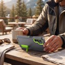 Stötsäker fodral med stativ för Samsung Galaxy A26 Höjd kant för kamera 2,5 mm och skärm 1 mm Spår på sidorna För video i liggande läge 2