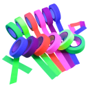 Stralende katoenen tape 5 m x 13 mm Neon fluorescerende zelfklevende tapes die op UV-licht stralen 5