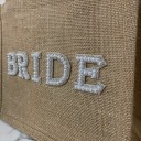 Strandtáska Bride 30 x 30 x 10 cm Természetes megjelenésű Ajándék táska a menyasszony számára Leánybúcsú 2