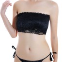 Strapless bralette for women in black Universal size for chest circumference 56 to 90 cm Made from nylon and lace 1